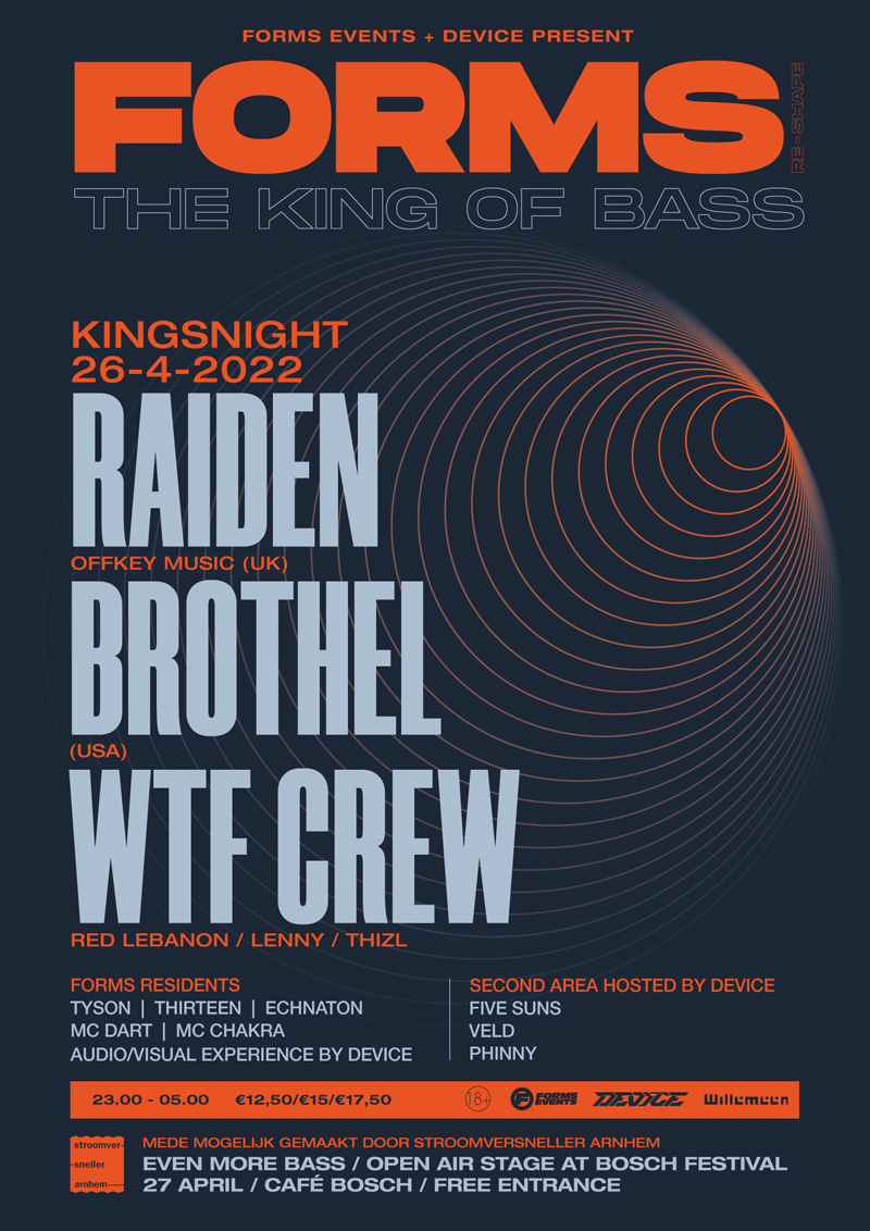 [NEW DATE] - FORMS - The King of Bass with RAIDEN (UK) + BROTHEL (USA)